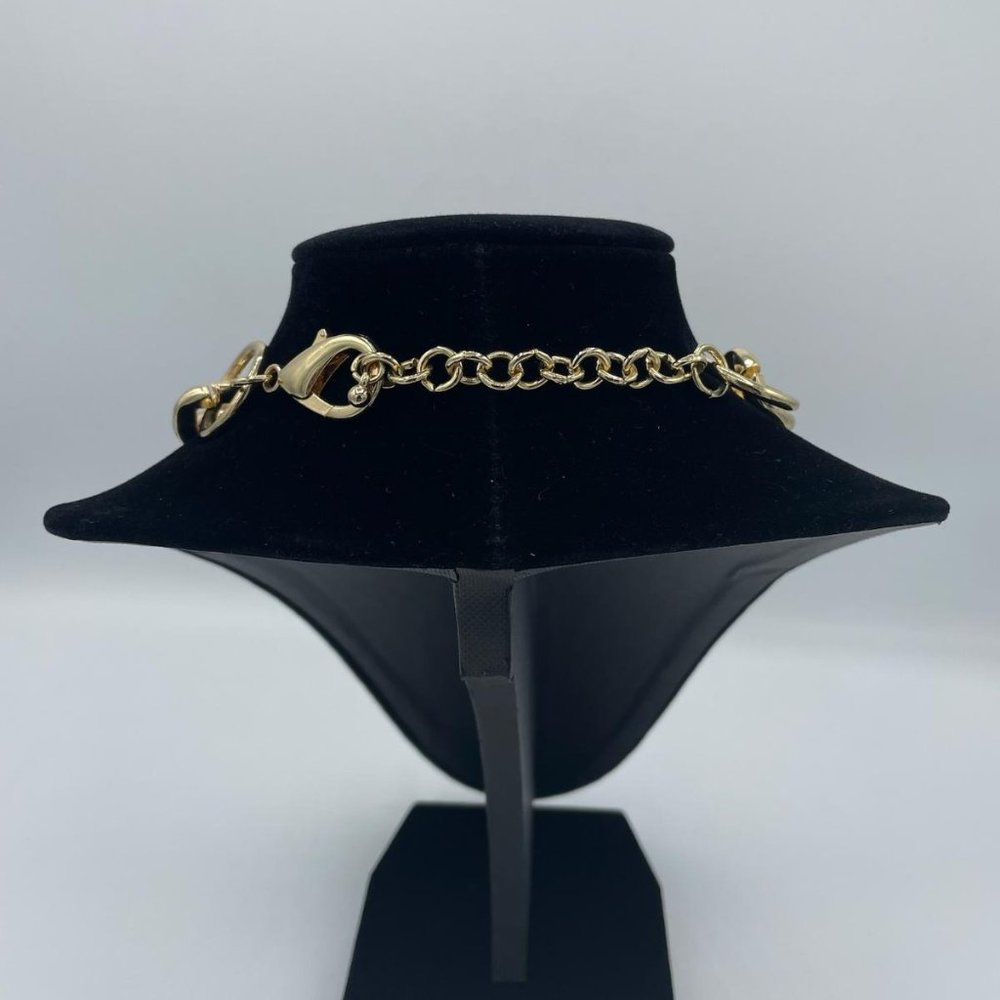 Chunky Gold Statement Chain Necklace - image 4